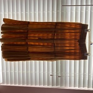 A yellow flowy skirt